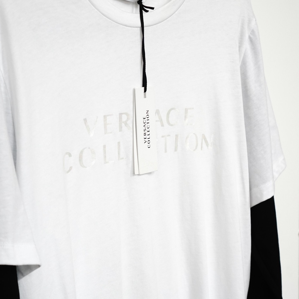 Versace Logo Print Long Sleeve Shirt NWT* - Picture 4 of 4